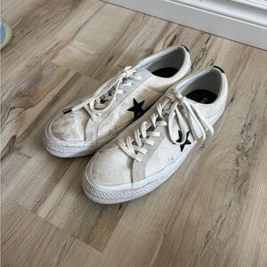 White Sneakers with Black Star